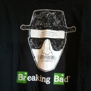 Men's Black XXL Breaking Bad Heisenberg Graphic T-Shirt Distressed TV Show